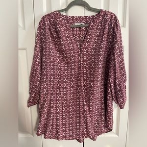 Women’s 1X Blouse 3/4 sleeve
